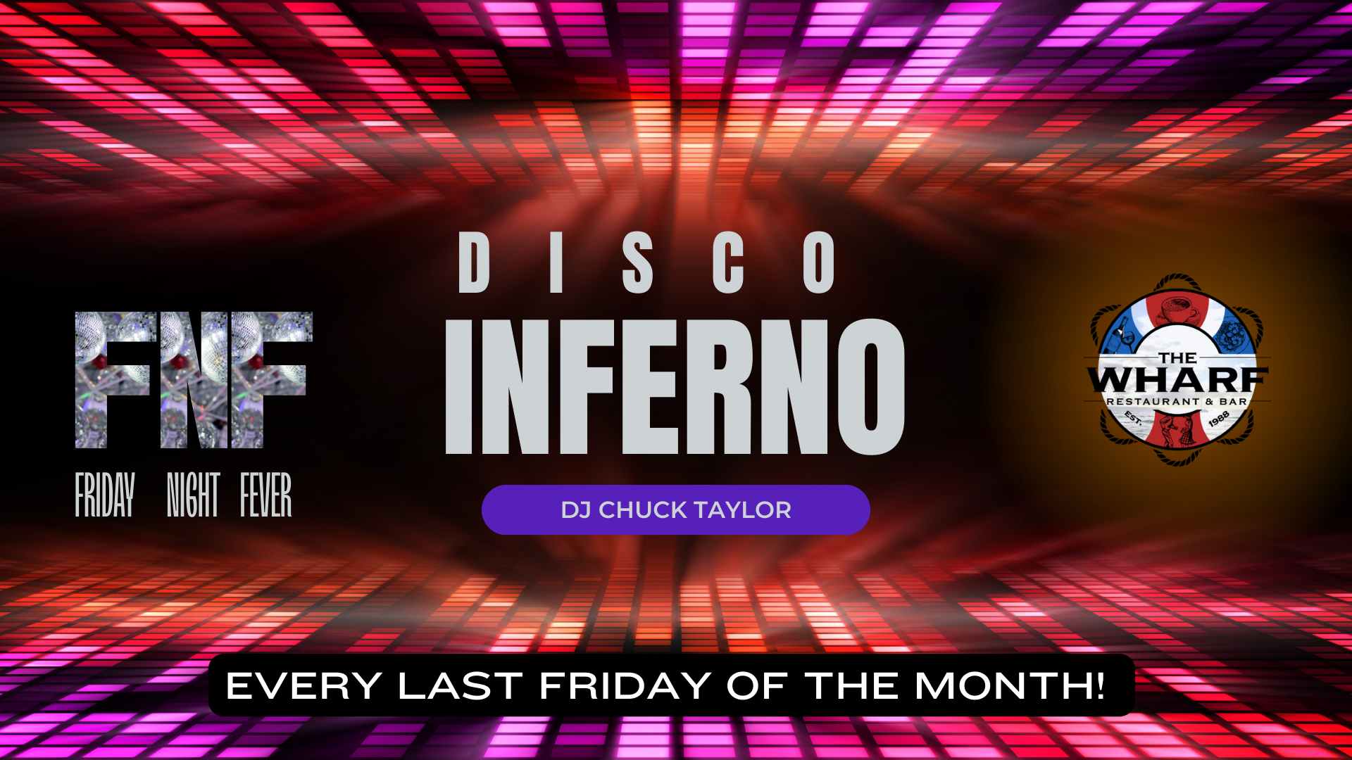 Disco Inferno - come to BOOGIE the night away!