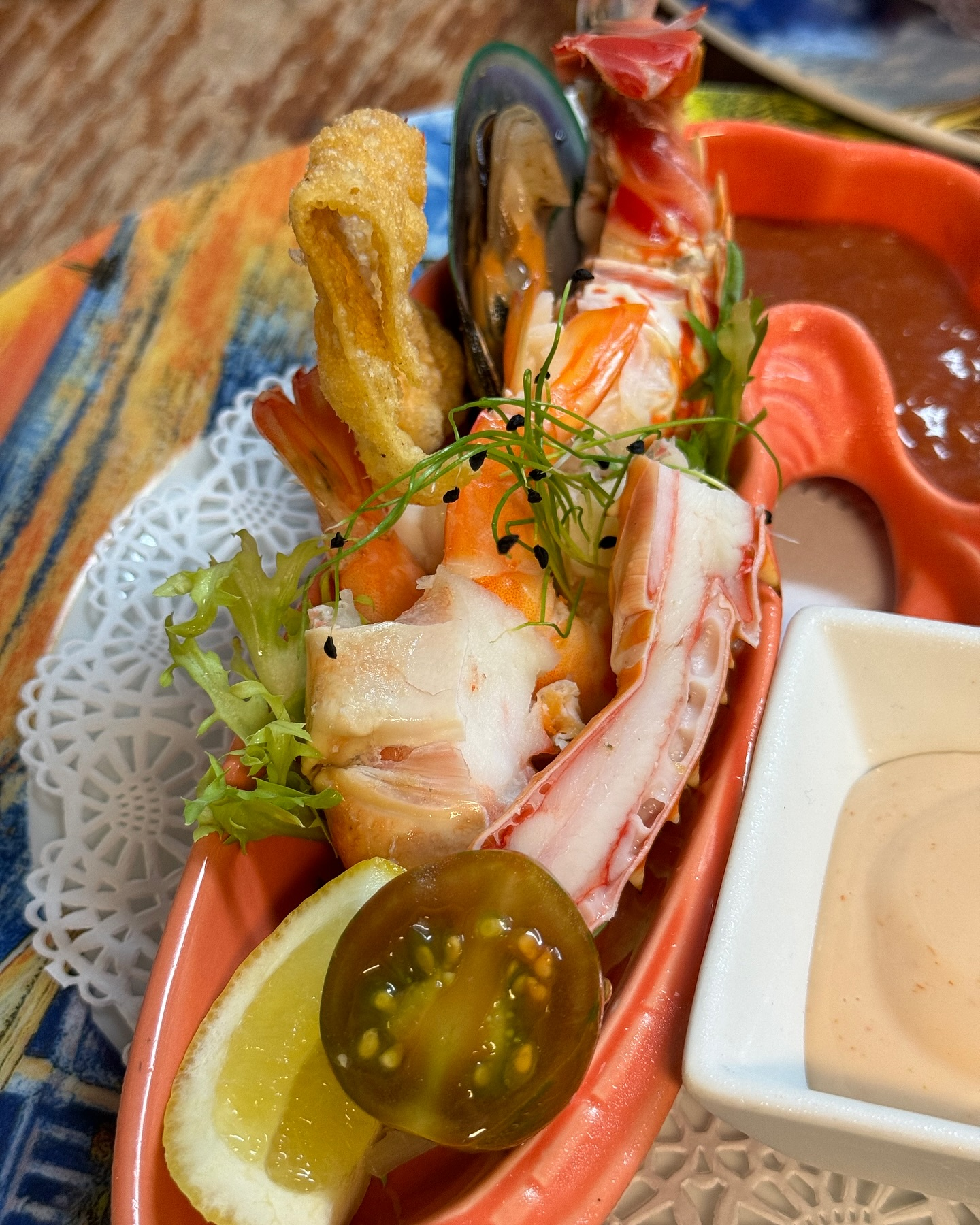 Vibrant Colors & Flavors: Delicious Seafood Fare by the Caribbean Sea